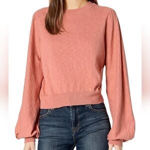 Joie Long Sleeve Coral Lightweight Sweater - Large